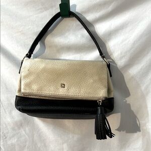 Kate Spade Ivory Black Leather Southport Ave Handbag